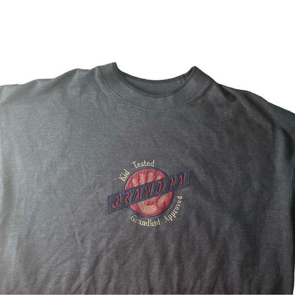 ‘Kid Tested Grandkid Approved Grandpa’ Vintage Crewneck Size XL - Picture 3 of 10